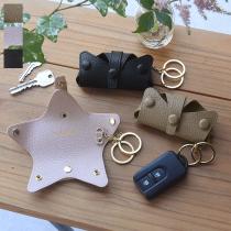 【2000円均一】HASHIBAMI 牛革　星型キーケース／スマートキー対応／レザーチャーム／ハシバミ（62％OFF）【3/1F追加】【3/1MD】