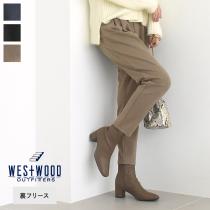 裏フリースニットツイルのタックテーパードパンツ  あったかパンツ／WESTWOOD OUTFITTERS ウエストウッド アウトフィッターズ【送料無料】