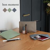 bon moment 本革 色々使えるフラットポーチ 通帳ケース パスポートケース／ボンモマン【9/4追加】（20％OFF）