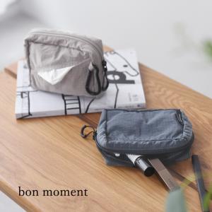 【タフかるシリーズ】bon moment 軽くて丈夫 ティッシュも入る ミニポーチ／ボンモマン