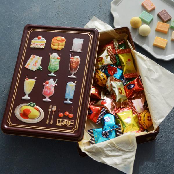 はじけるキャンディチョコレート 喫茶メニュー缶／Mary Chocolate メリーチョコレート