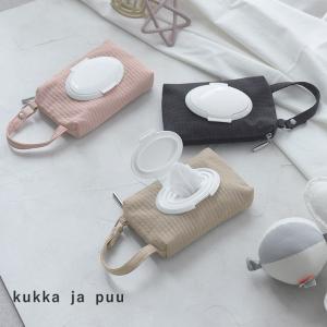 kukka ja puu 軽くてかさばらない おしりふきポーチ おしりふきケース grid柄 蓋付き おむつ／クッカヤプー