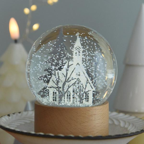 クリスマス インテリアに馴染む スノードーム ノエルの街