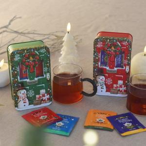 クリスマス イングリッシュティーショップ クリスマス・ドア・リース缶 18P入り／English Tea Shop