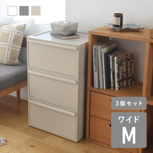 クローゼットシステム 収納ボックス ワイド引出し（M) 3個セット／ライクイット【送料無料】