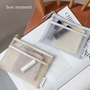 bon moment 通気性のいい 軽量メッシュ ハンカチポーチ/ボンモマン