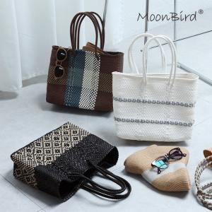 夏気分が漂う 手編みのメルカドバッグ  メキシコ製／MoonBird