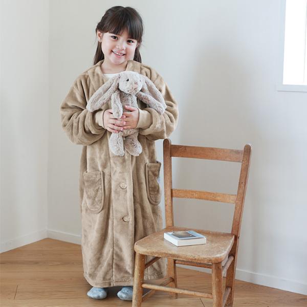 bon moment 軽くてあったかい 着る毛布 ルームウェア マイクロファイバー キッズサイズ／ボンモマン