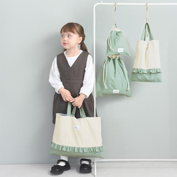 【入園 入学 バッグ 4点セット】【北欧シンプル無地】レッスンバッグ・シューズバッグ・巾着大・巾着小 ／手さげ 通園 通学／クッカヤプー【送料無料】