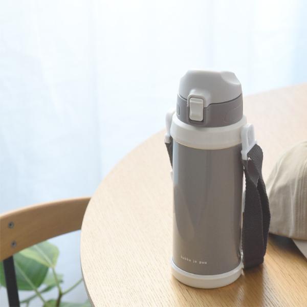 kukka ja puu 北欧カラーのシンプル水筒 キッズ 直飲み 800ml ステンレス製 キッズボトル 熱中症 水筒／クッカヤプー