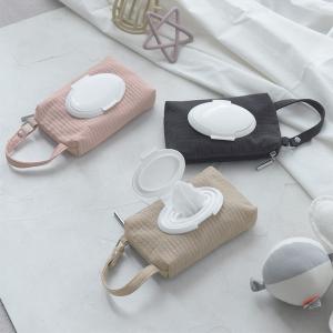 kukka ja puu 軽くてかさばらない おしりふきポーチ おしりふきケース grid柄 蓋付き／クッカヤプー