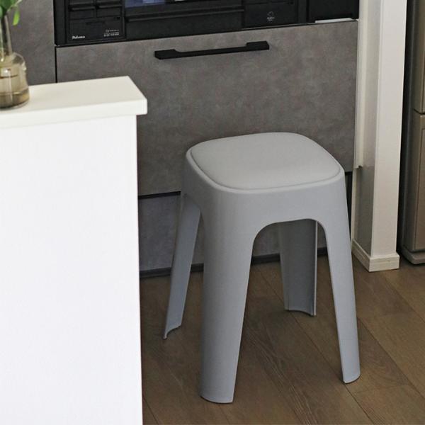 bon moment やわらかクッションつき スタッキング スツール 2脚セット／ボンモマン【送料無料】