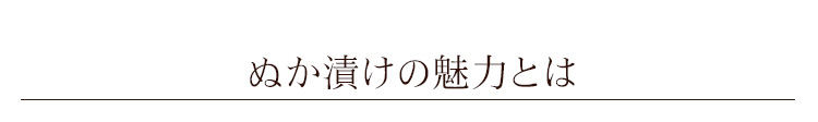 ぬか漬けの魅力とは