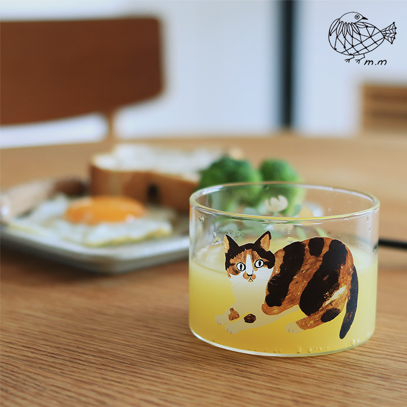 167040 松尾ミユキ 猫モチーフグラス／Matsuo Miyuki