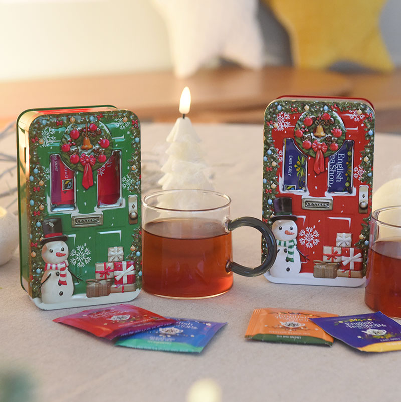 イングリッシュティーショップ クリスマス・ドア・リース缶 18P入り/English Tea Shop