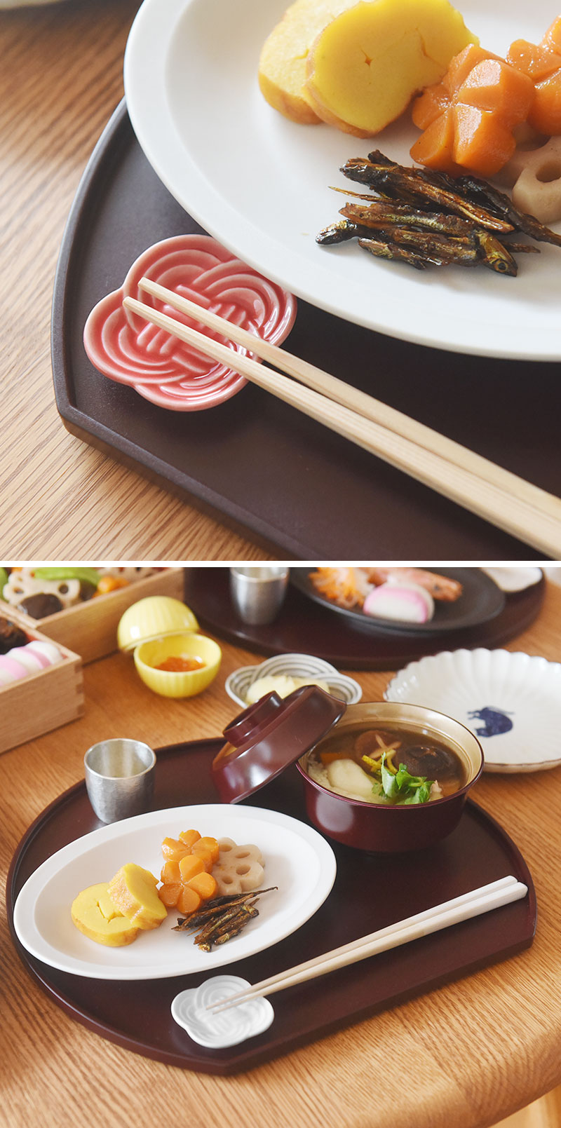 結 箸置き皿／小田陶器