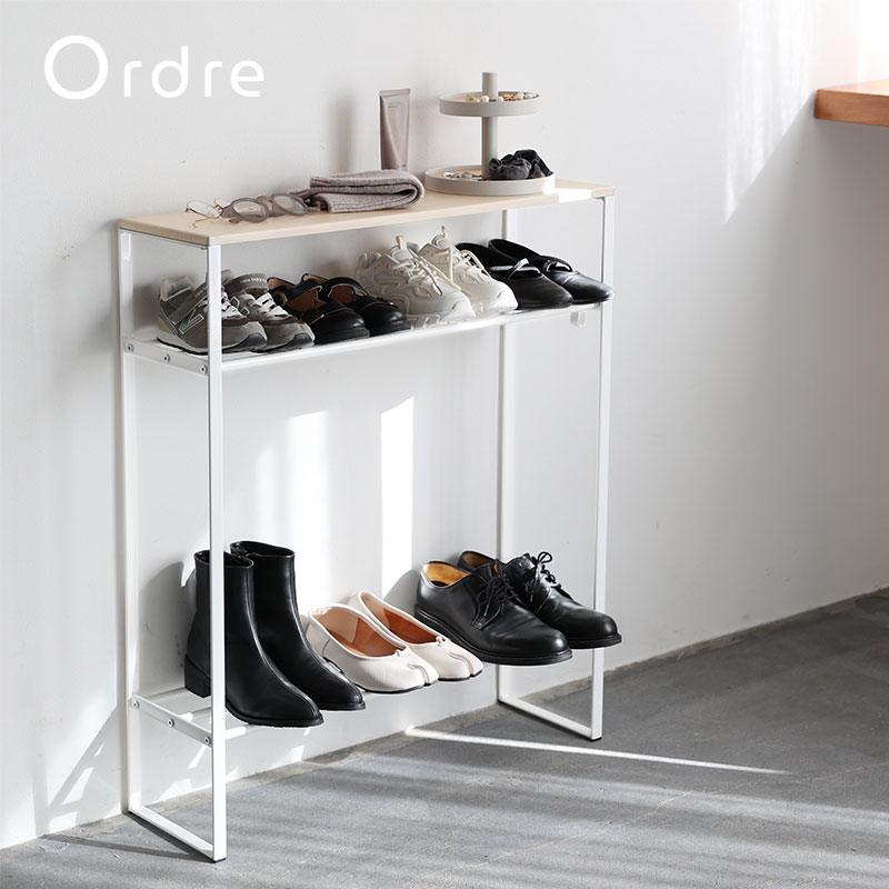Ordre 奥行19.5cm スリムシェルフ コンソールテーブル 玄関収納