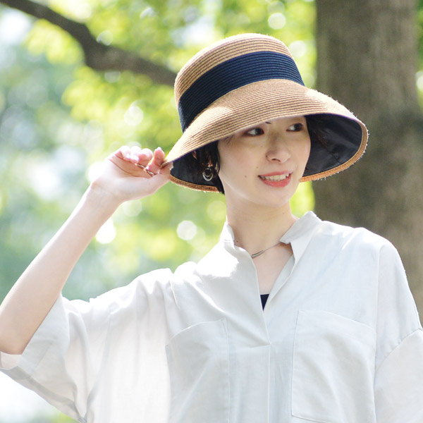 bon moment リボンブレードハット 帽子／紫外線99％カット／接触冷感／洗える／折りたたみ／遮光／ボンモマン 【送料無料】