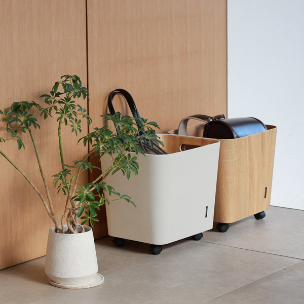 bon moment 荷物の一時置きに キャスター付き収納 ワイドタイプ／ボンモマン【予約商品】