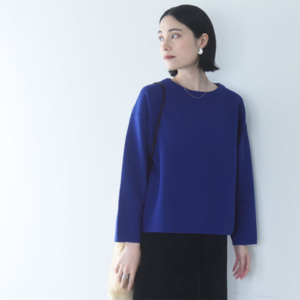 軽やかな着心地 マシュマロミラノ ロングシーズン活躍する マルチ機能 シンプルニット 洗濯機・タンブル乾燥OK 毛玉になりにくい 静電防止／kauliina カウリーナ