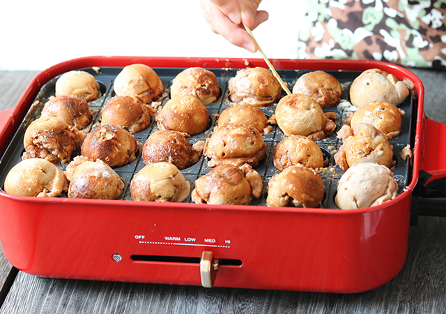 週末ランチは変わり種たこ焼きパーティー！