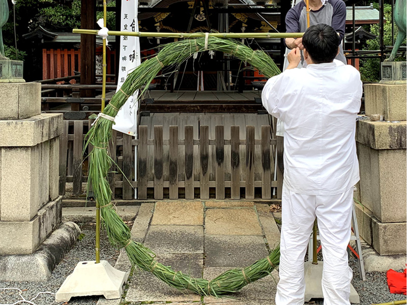 梅雨どきのお楽しみ。茅の輪作りに参加しました！