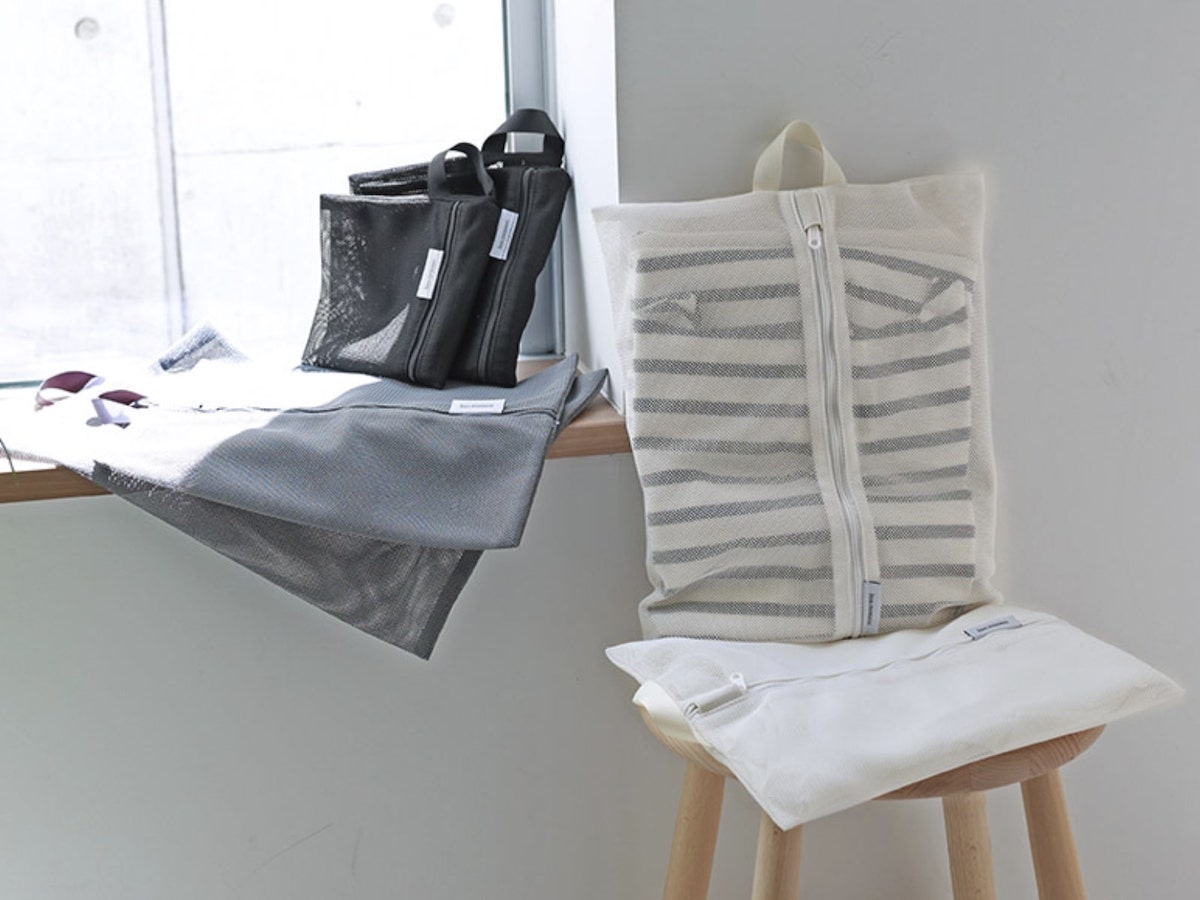 旅やジム、ヨガのお供にも!洗濯機ポンッができる「メッシュトラベルポーチ」でプチストレスを解決