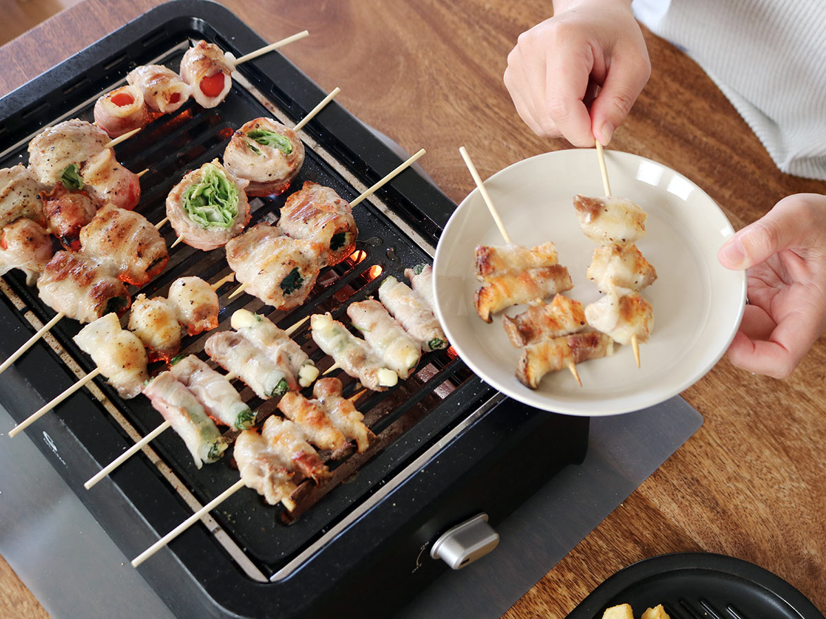 「超少煙グリル」でホームパーティーが盛り上がる！肉巻き＆チーズフォンデュの楽しみ方をご紹介