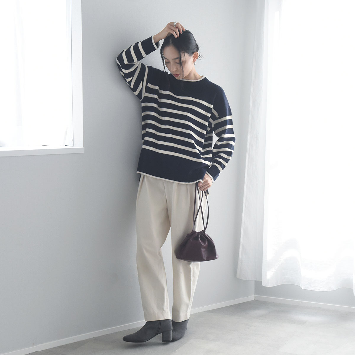 ボーダー好きさん必見！今冬ヘビロテできる「お手入れ激らくニット」スタッフ試着レポート