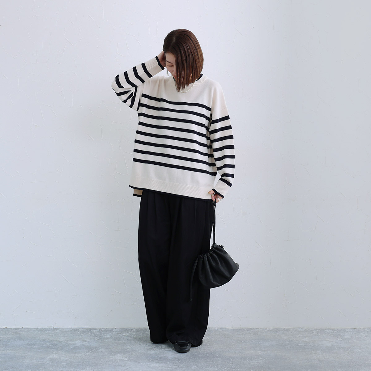 ボーダー好きさん必見！今冬ヘビロテできる「お手入れ激らくニット」スタッフ試着レポート