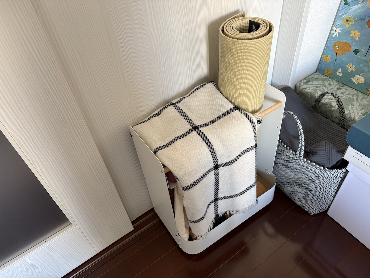 「やるぞ！」と思ったらすぐ取れるフィットネス収納。スタッフが実際に使ってみました